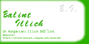 balint illich business card